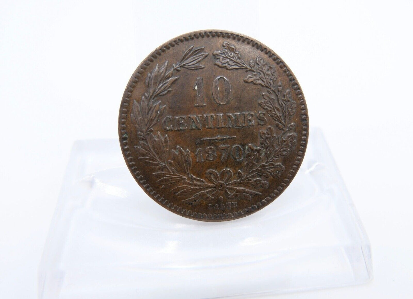 10 Centimes 1870 Luxemburg Guillaume III. 1849-1890 fast Stempelglanz