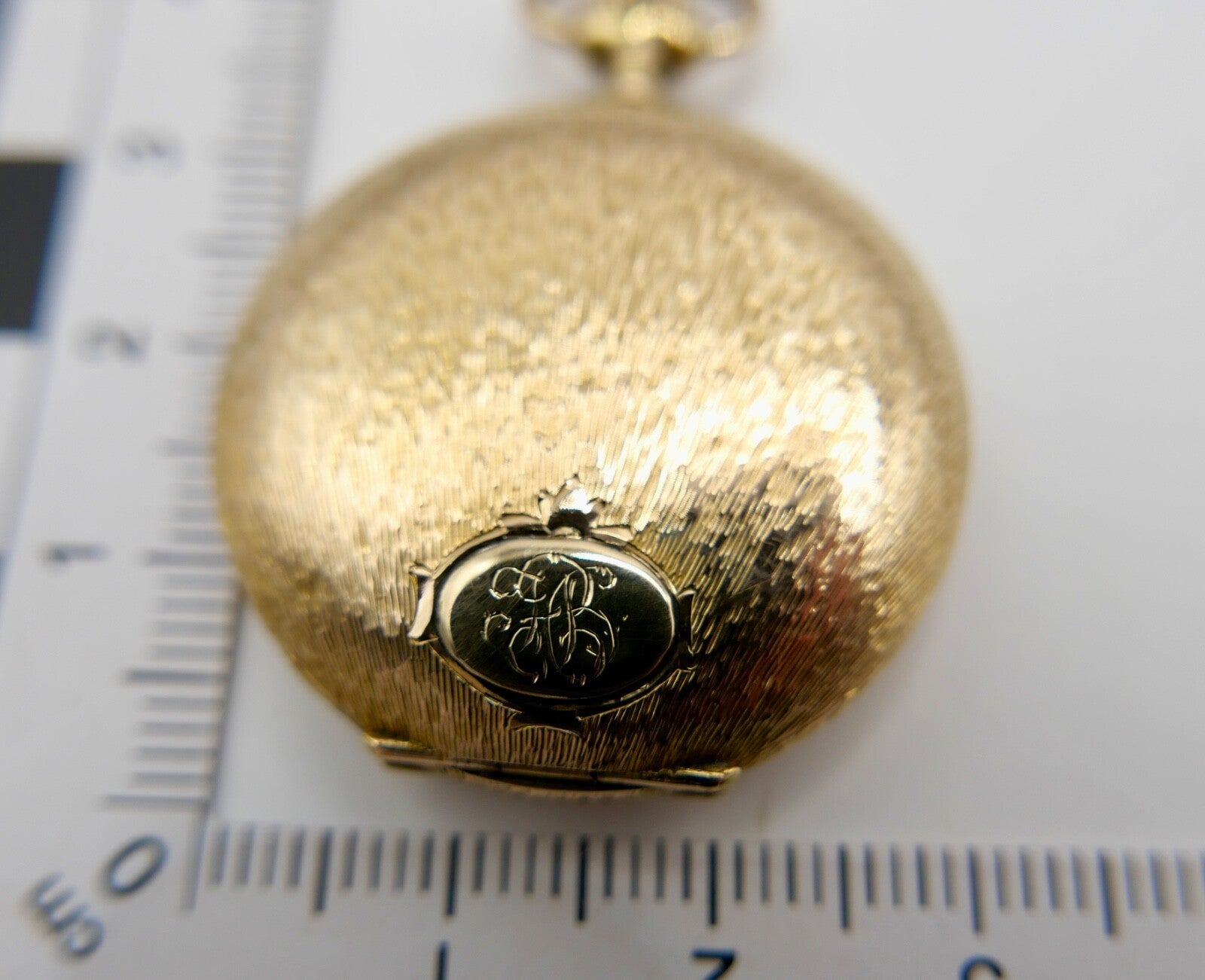 Antike Schweizer Damen Taschenuhr JRH 585 Gold  14K  mit Monogram Savonette