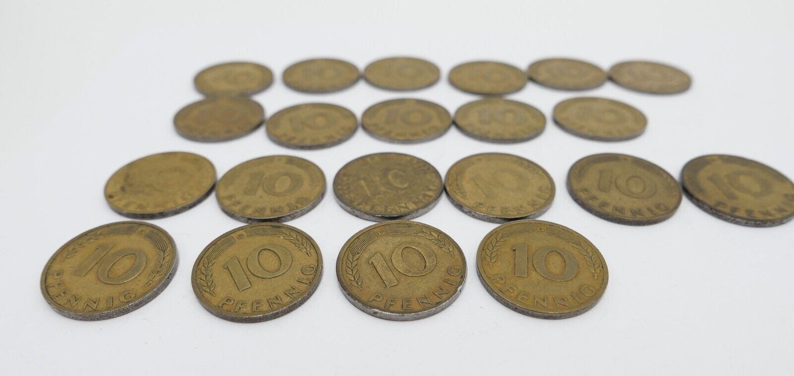 21x 10 Pfennig 1949 D F G J Jäger J. 378 ss-vz