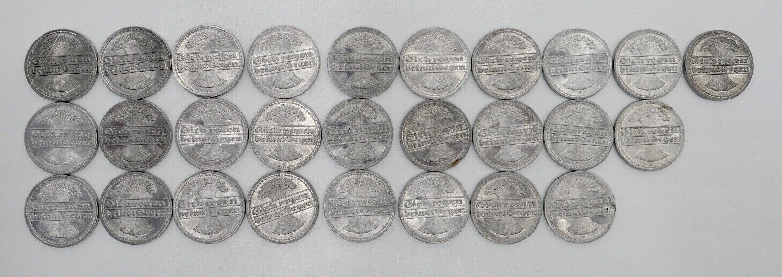 27x 50 Pfennig 1922 Jäger E / D Weimarer Republik  J.301 ss-vz