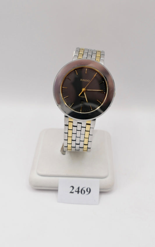 1990er Jahre RADO DIASTAR Armbanduhr Quarz 35mm Bi-Color 152.0343.3 Stahl Gold