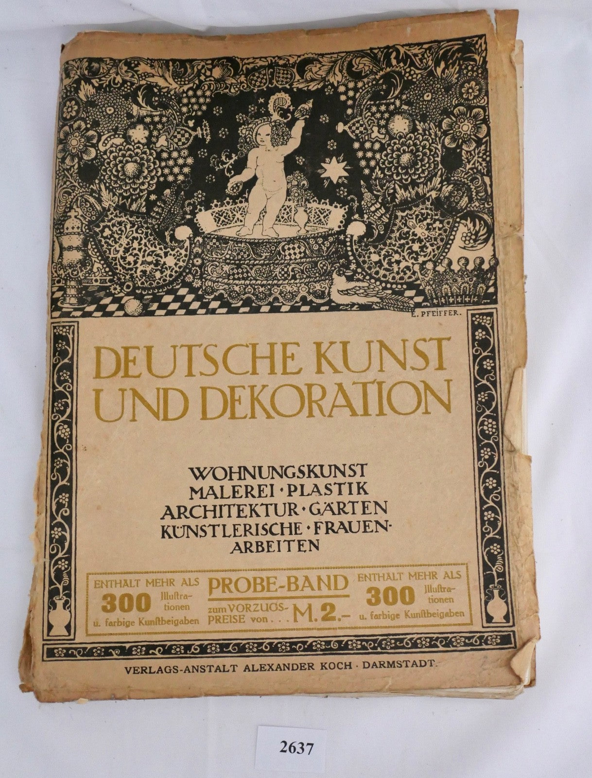 Deutsche Kunst und Dekoration Alexander Koch Darmstadt PROBE-BAND selten 1913 14