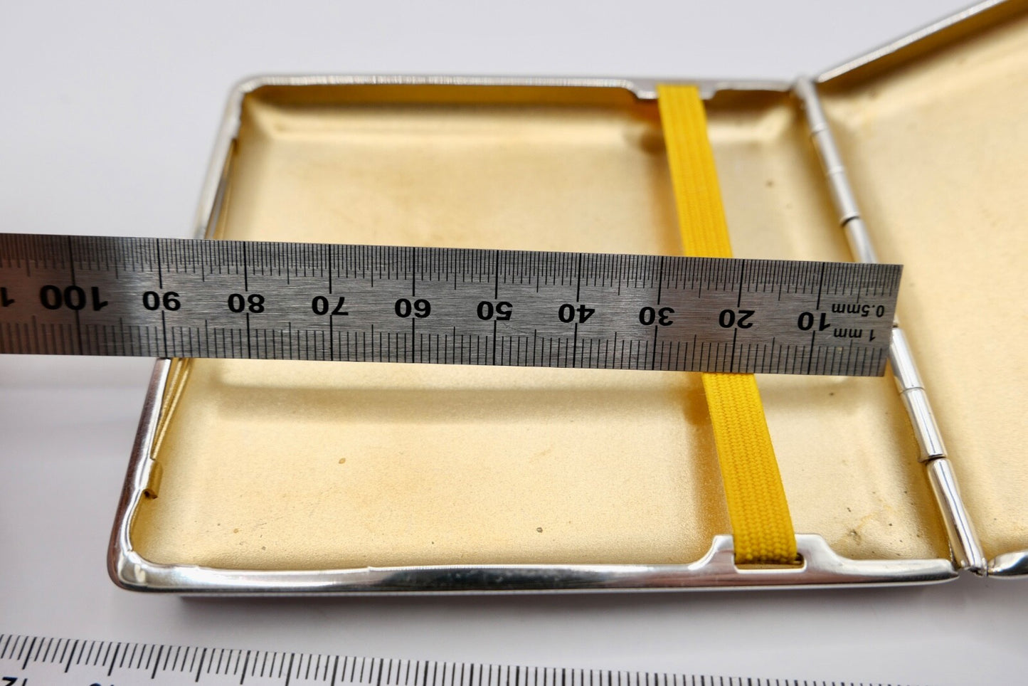 Altes Zigarettenetui 925 Silber Silberetui Gravur Monogramm Initialen M.H.