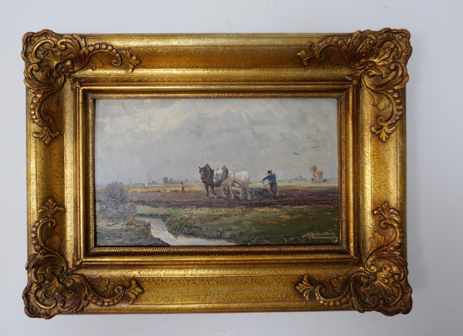 kleines Ölgemälde auf Holz JOSEPH ROLF KNOBLOCH München 45x33 cm Landschaft 1944