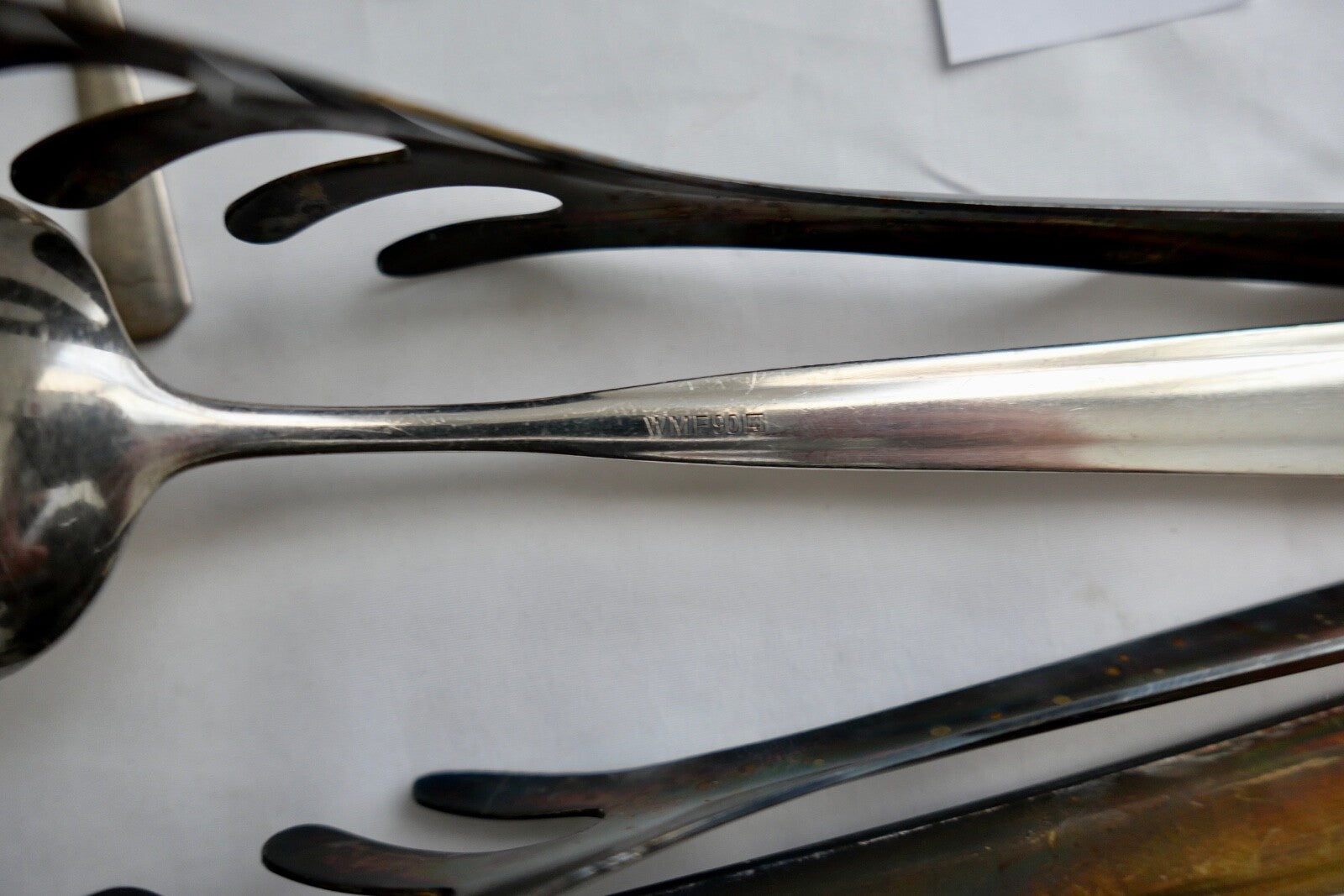 80 Teile WMF 1900 Hammerschlag 90er versilbert Gabel Messer Löffel