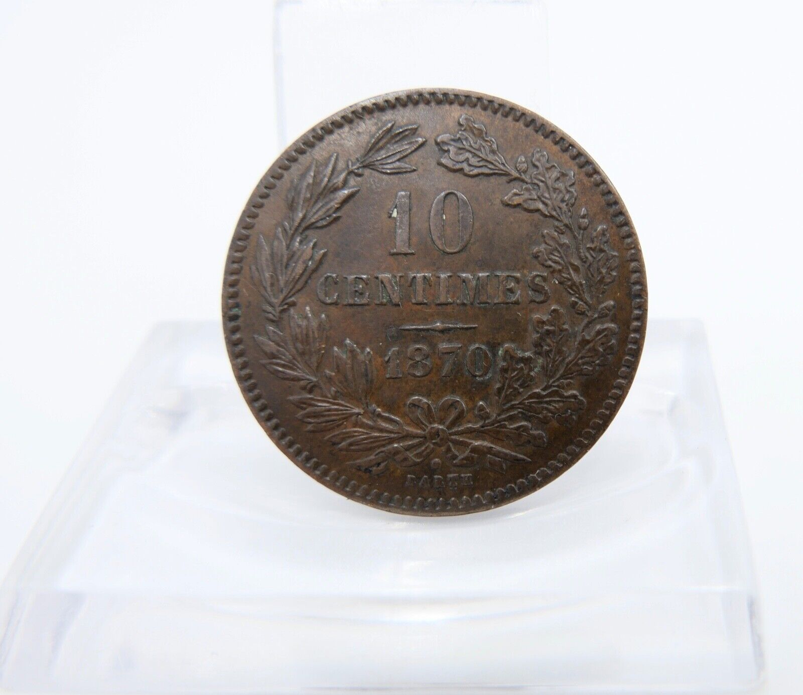 10 Centimes 1870 Luxemburg Guillaume III. 1849-1890 fast Stempelglanz