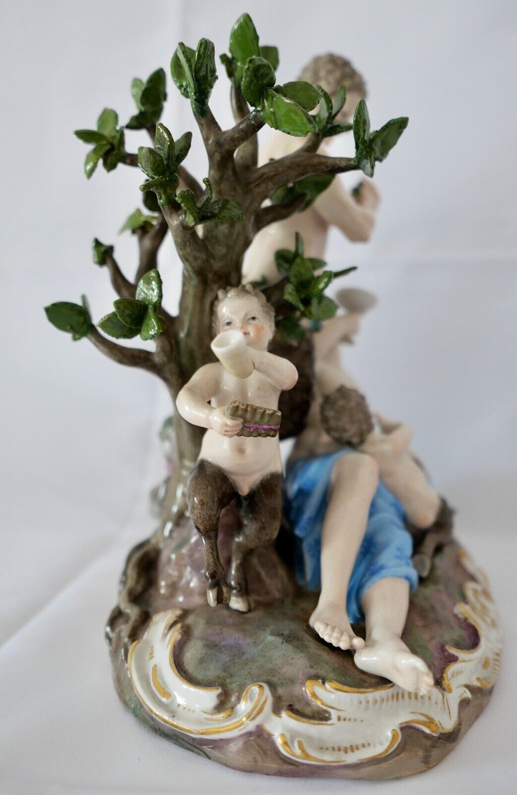 1830 Meissen Figurengruppe 1. Wahl Bacchus & Diana D63   51 46 Zertifikat 24cm