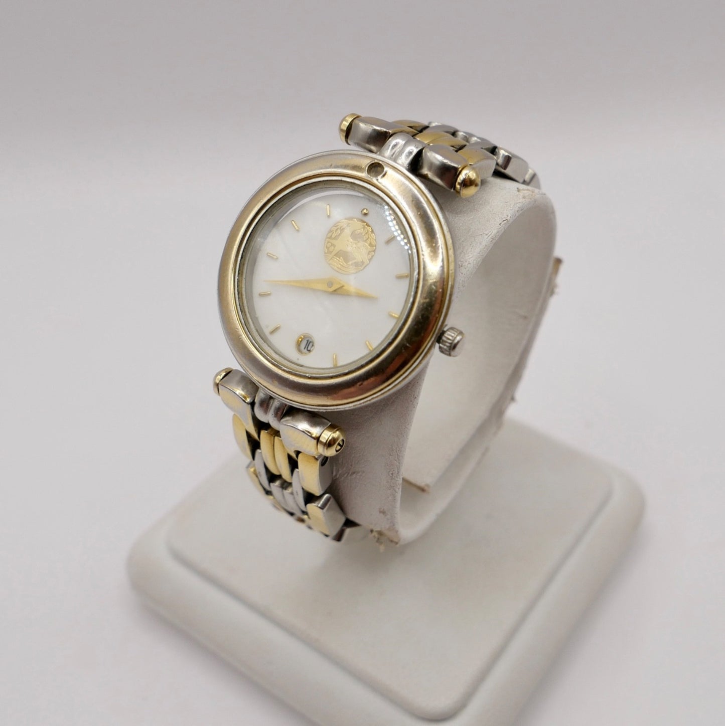 Citizen Clariti Damenuhr Stahl Gold Bicolor Quartz 28 mm weißes Zifferblatt