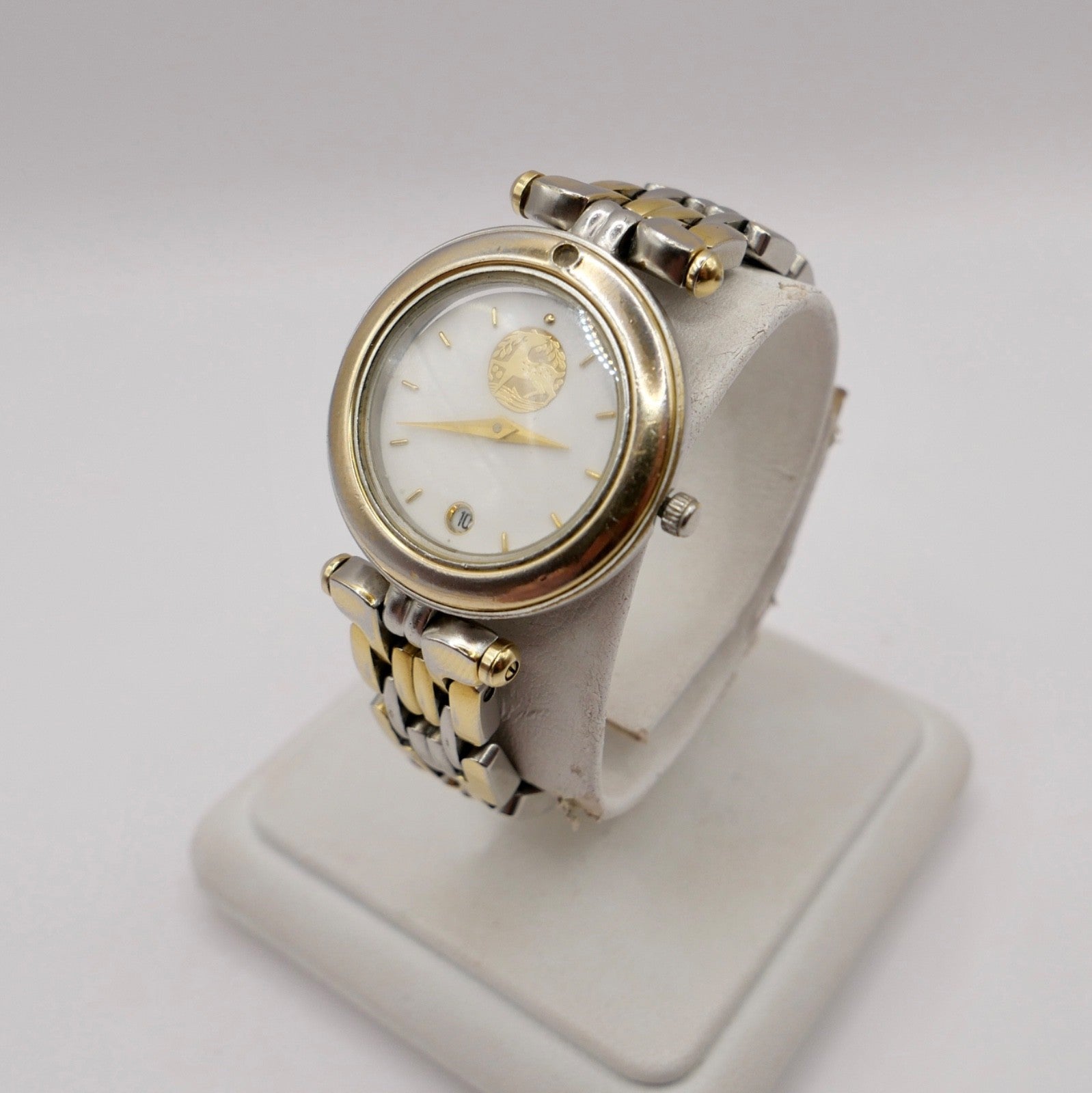 Citizen Clariti Damenuhr Stahl Gold Bicolor Quartz 28 mm weißes Zifferblatt