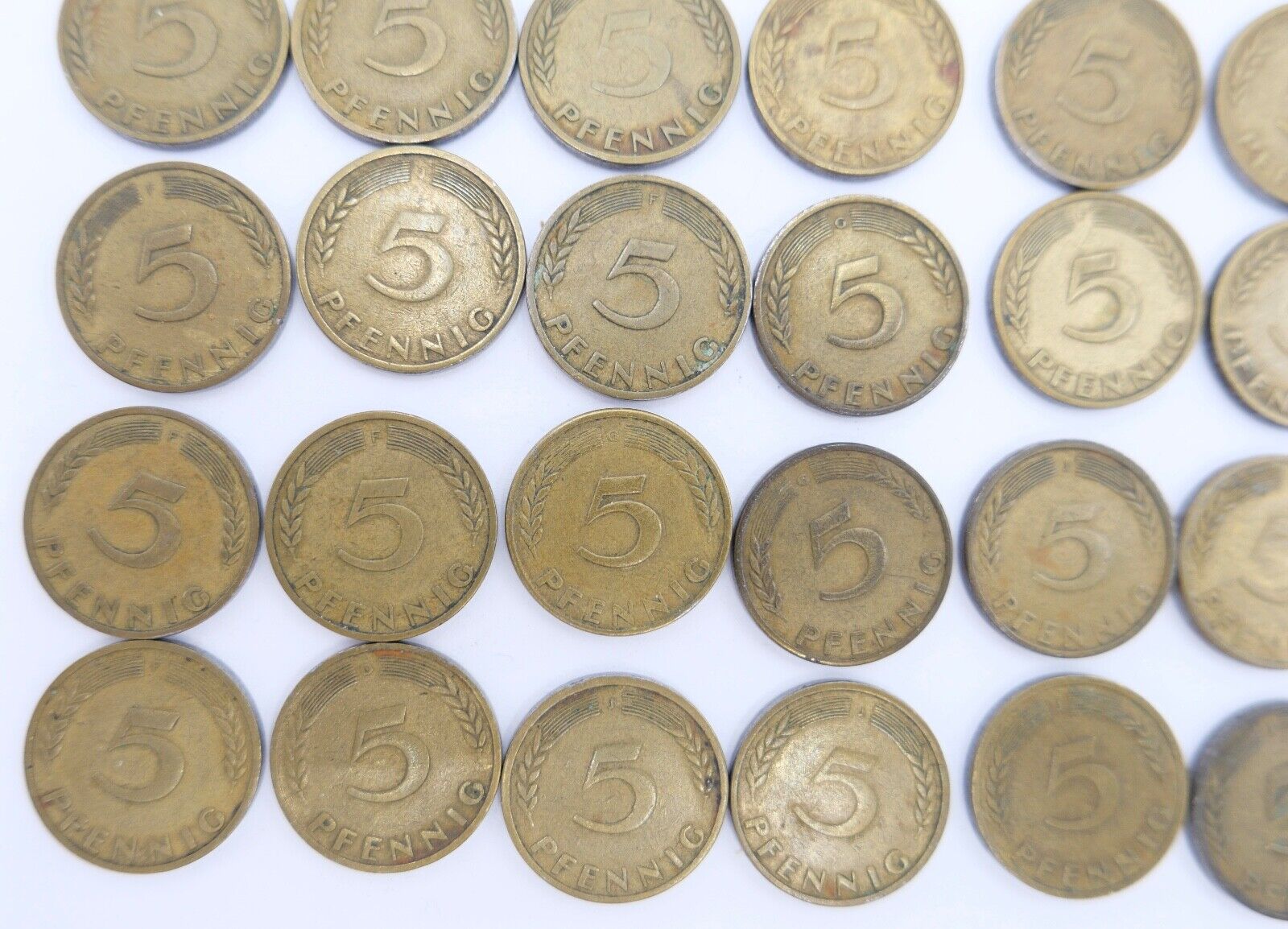 51x 5 Pfennig 1949 D F G J Jäger J. 377 s-vz