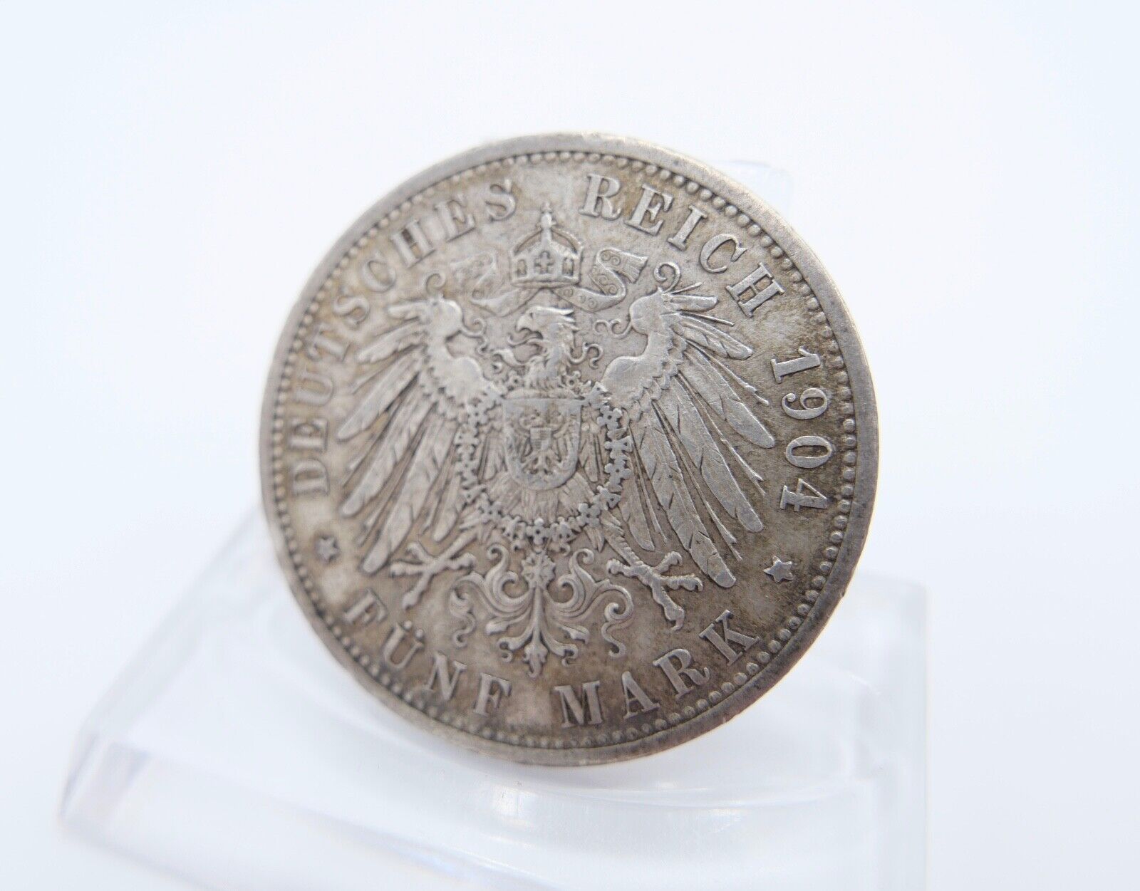 5 Mark Silbermünze Friedrich Großherzog von Baden 1907 G Jäger J.33 ss - vz