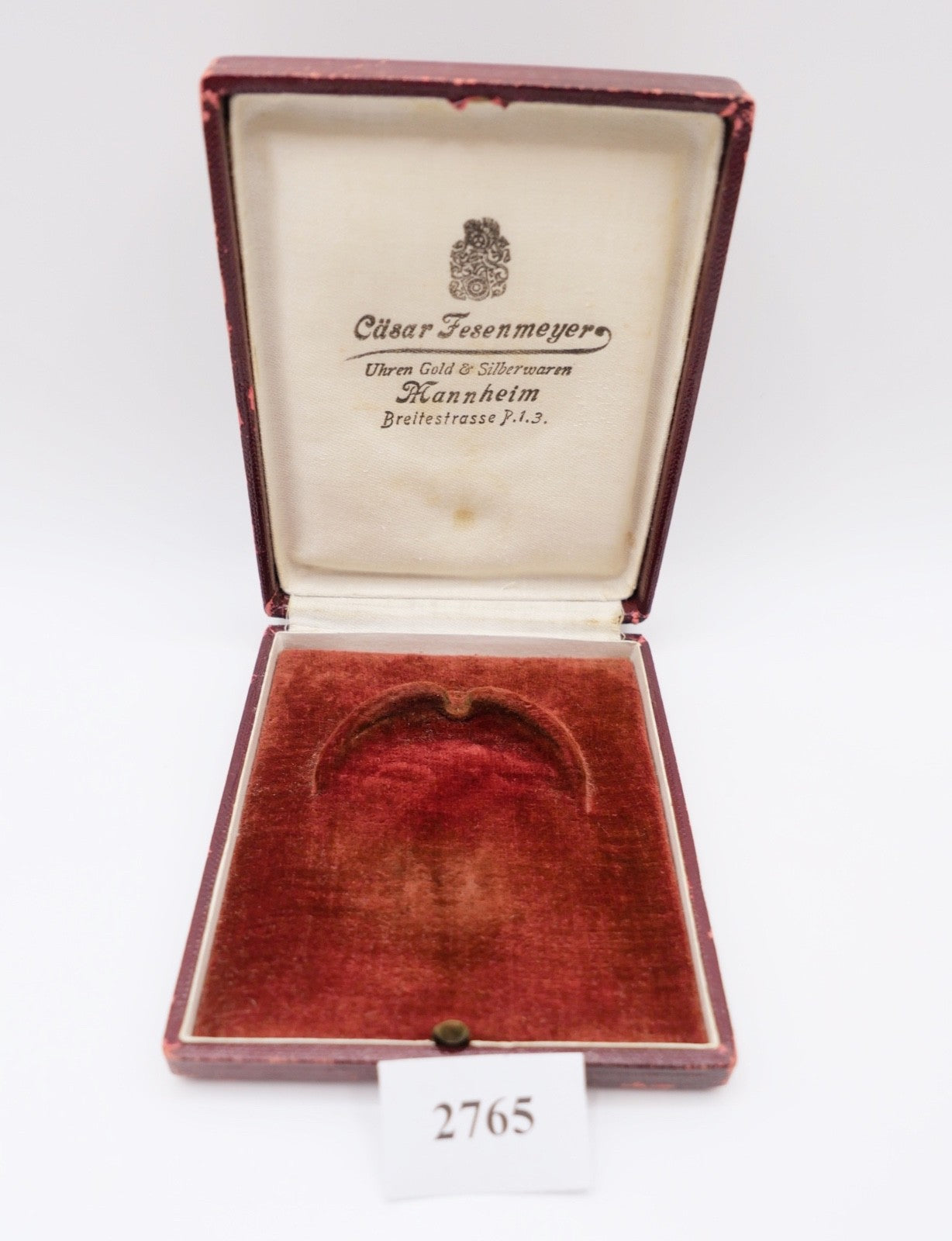 Vintage Uhrenetui für Taschenuhr Cesar Fesenmeyer Mannheim Leder Etui Box
