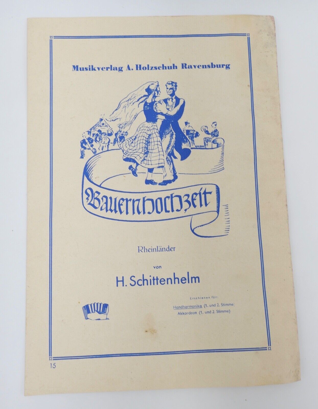 Alte Notenhefte Musikverlag Alfons Holzschuh Ravensburg & Hans Sikorski Hamburg