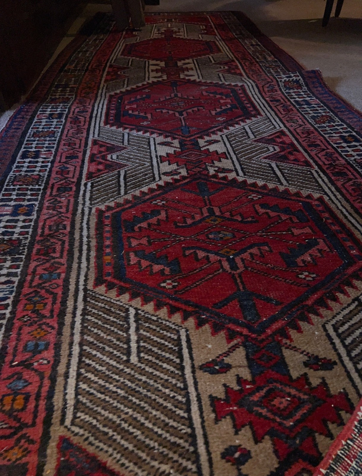 Nomaden Läufer alter Orientteppich Perserteppich old carpet 343x100 cm