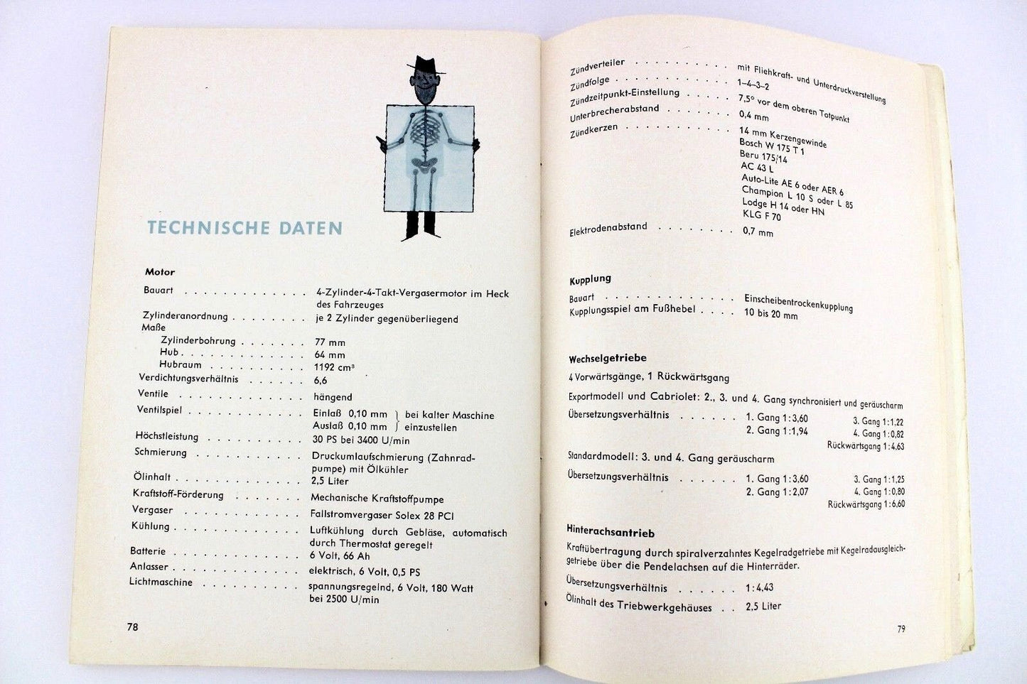 VW Käfer BETRIEBSANLEITUNG Ausgabe August 1959 Limousine Cabriolet Handbuch 