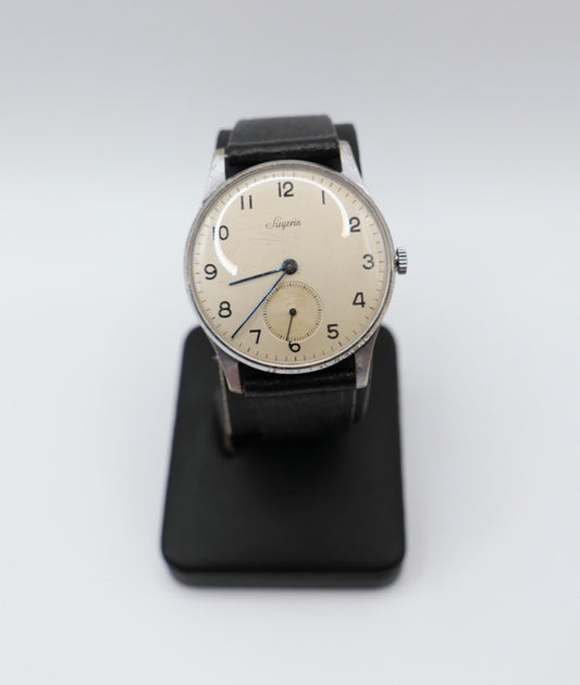 Siegerin Vintage Herrenarmbanduhr 33mm Handaufzug 1940er  Kal. Alpina 595