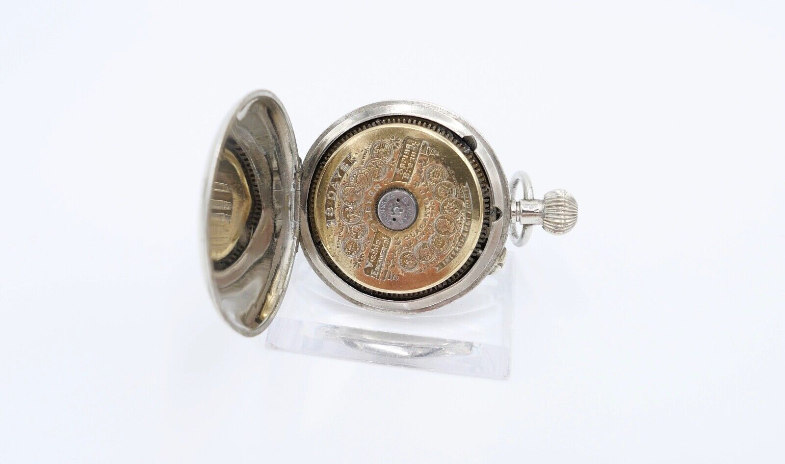 Antike Taschenuhr " CAPITAL " 8 Days pocket watch RAR selten TOP 43,5 mm