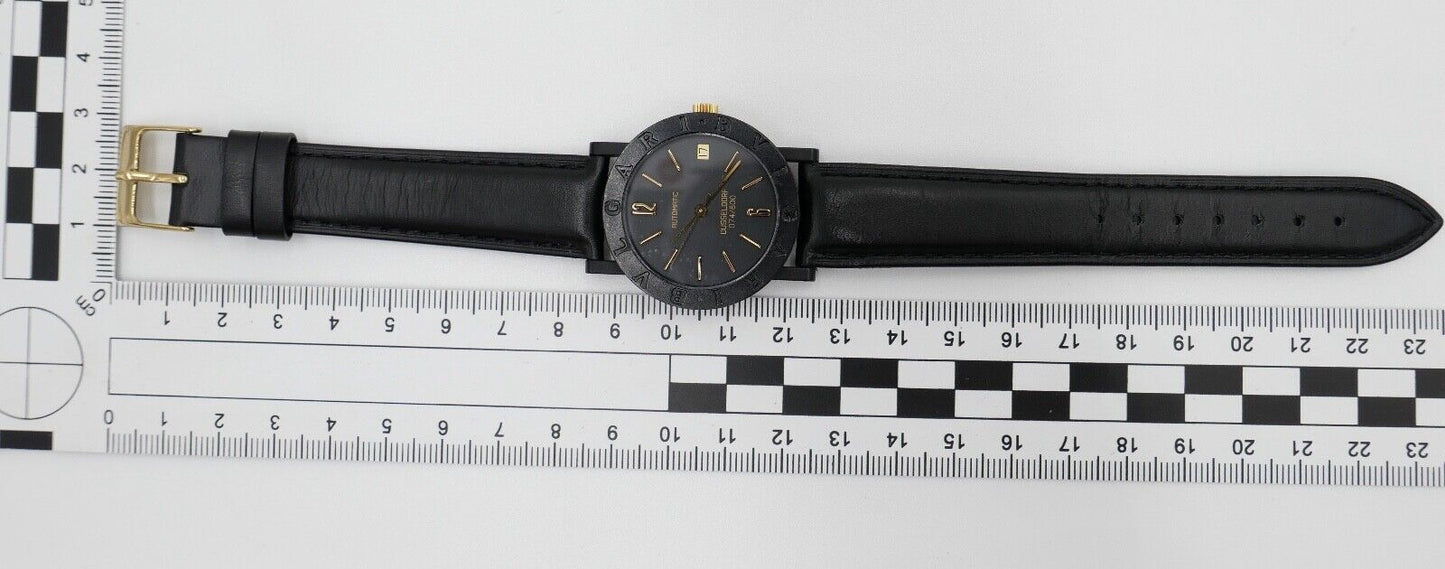 1994 BVLGARI BULGARI DÜSSELDORF CARBON Schwarz Gold LIMITIERTE AUFLAGE 074/ 600 