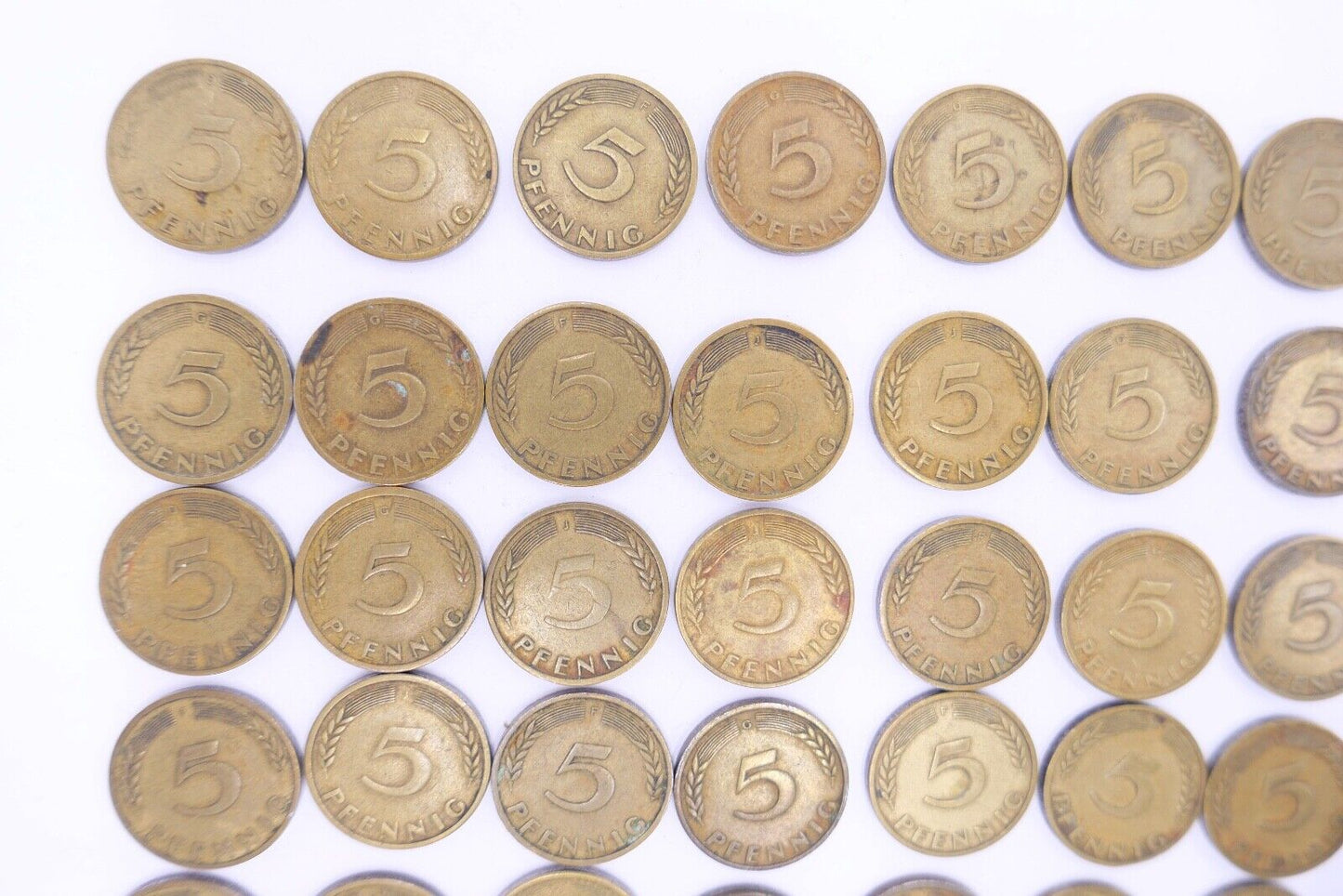 51x 5 Pfennig 1949 D F G J Jäger J. 377 s-vz