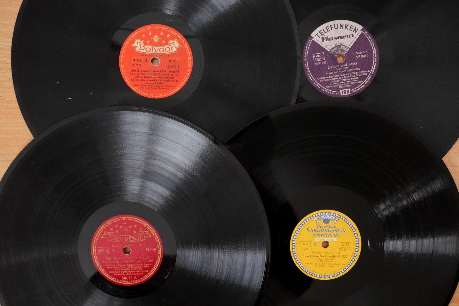 Konvolut 31 Schellackplatten Klassik Oper Operette Tanzmusik Deutsche 30cm 12"