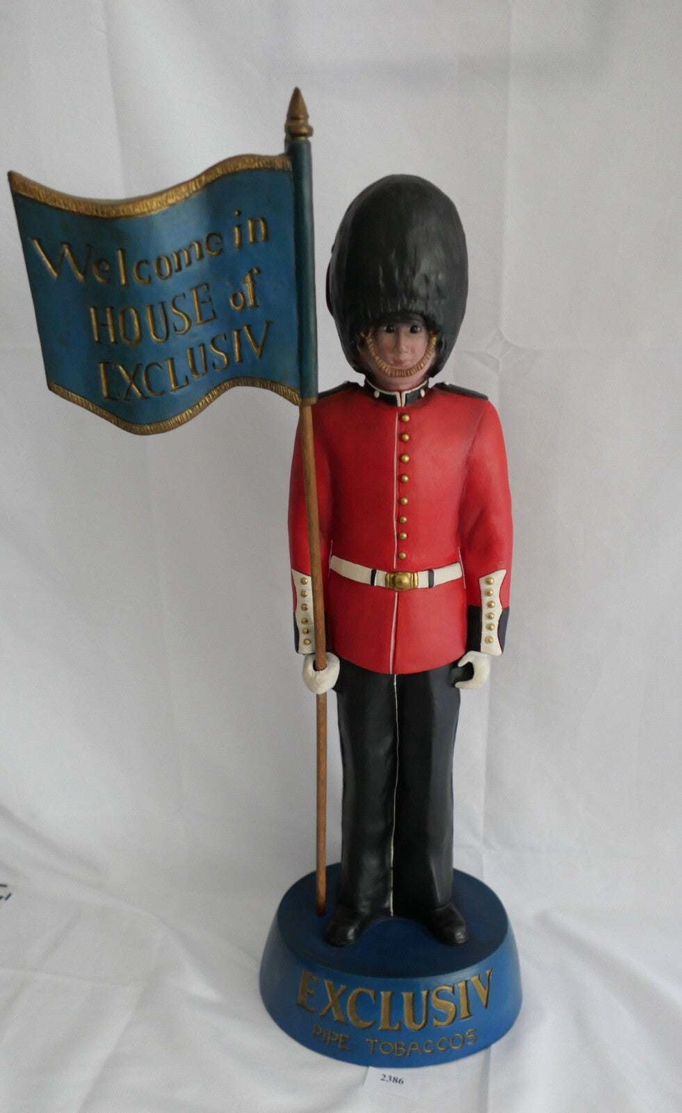 Pipe Tobaccos Werbefigur 1970er Jahre  56,5 cm Welcome in house of Exclusiv