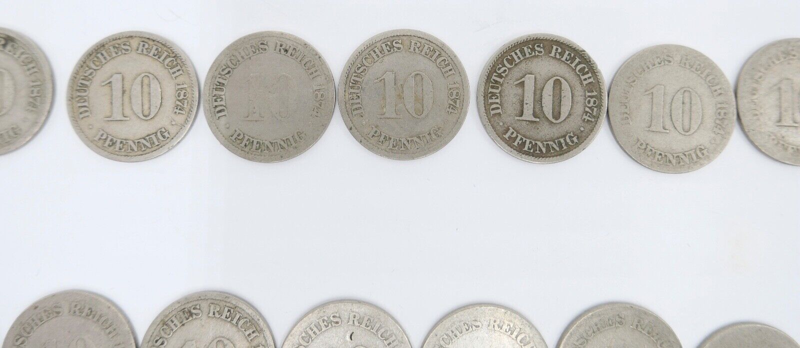 63x 10 Reichspfennig  1873 1875 1876 1888 Jäger J.4 s-ss