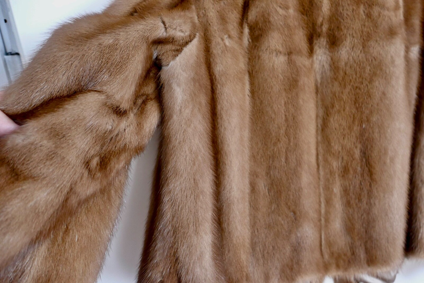 Nerz Pelz Jacke Jäckchen coat braun Größe 38-40