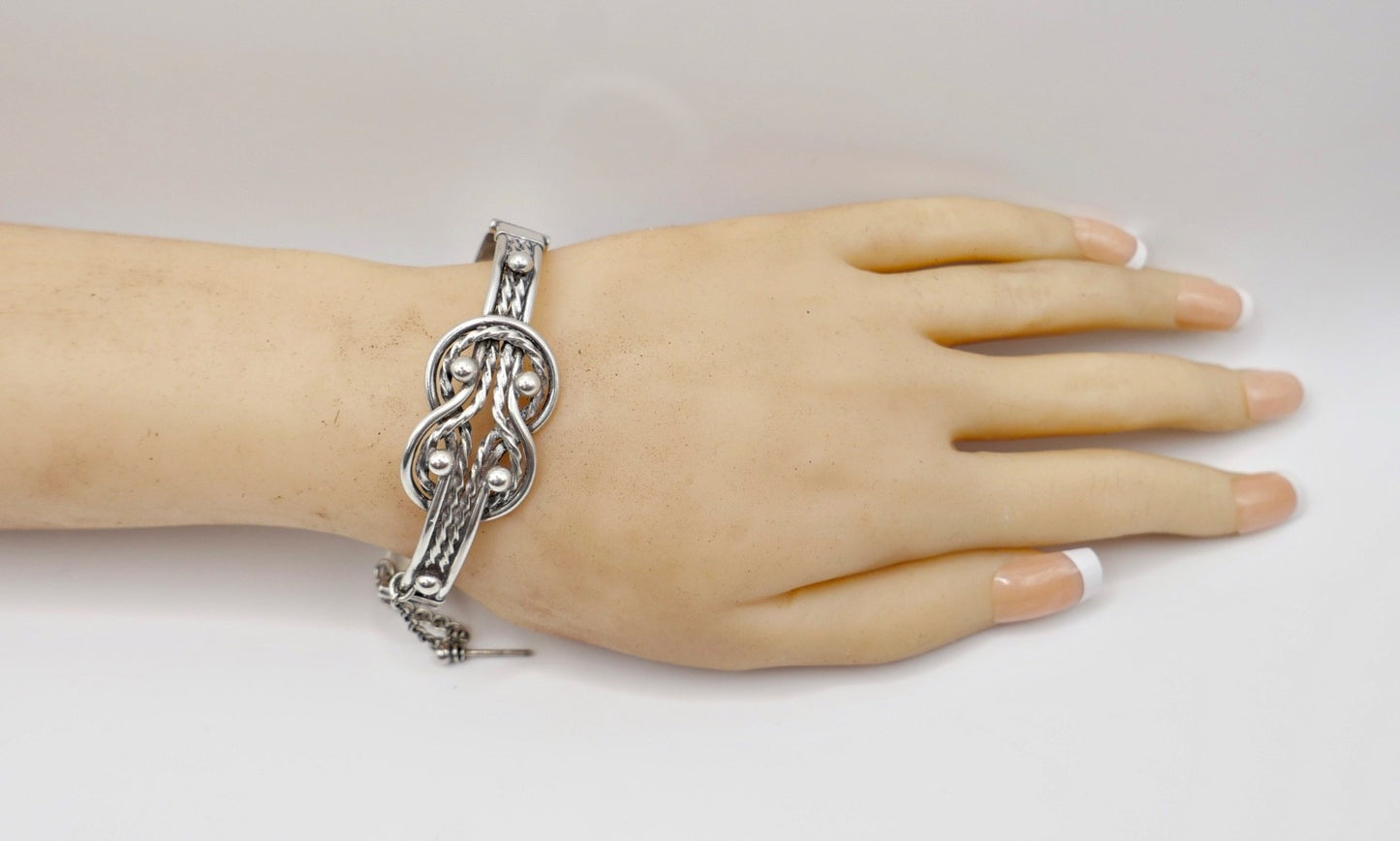 Kalevala Koru Teljänneito Silber Armreif 925 Finnland Wikinger Vintage Bangle
