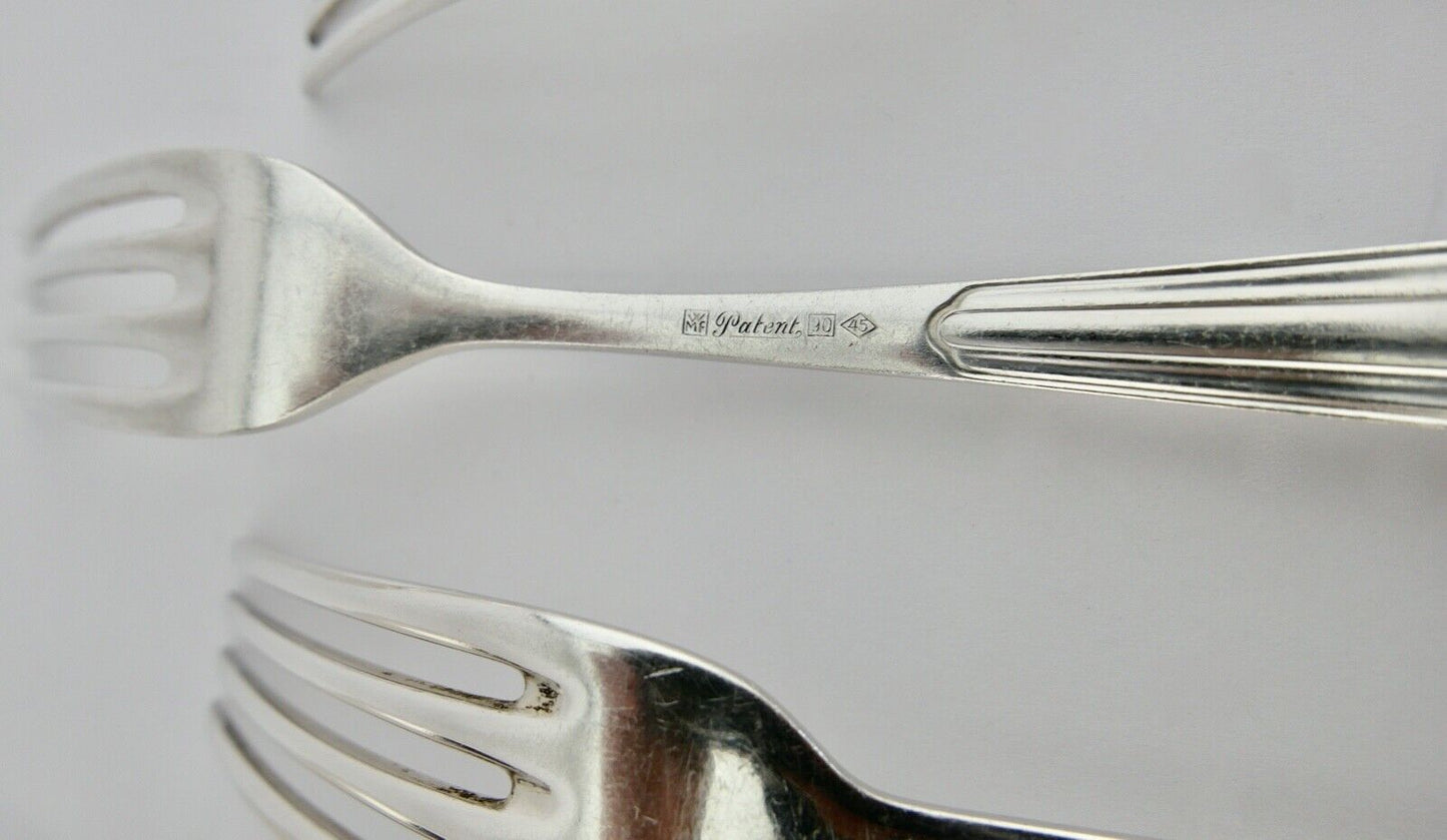 21 Tlg WMF 900 Fächermuster 90er cutlery Besteck Gabel Löffel Schöpfer Zange