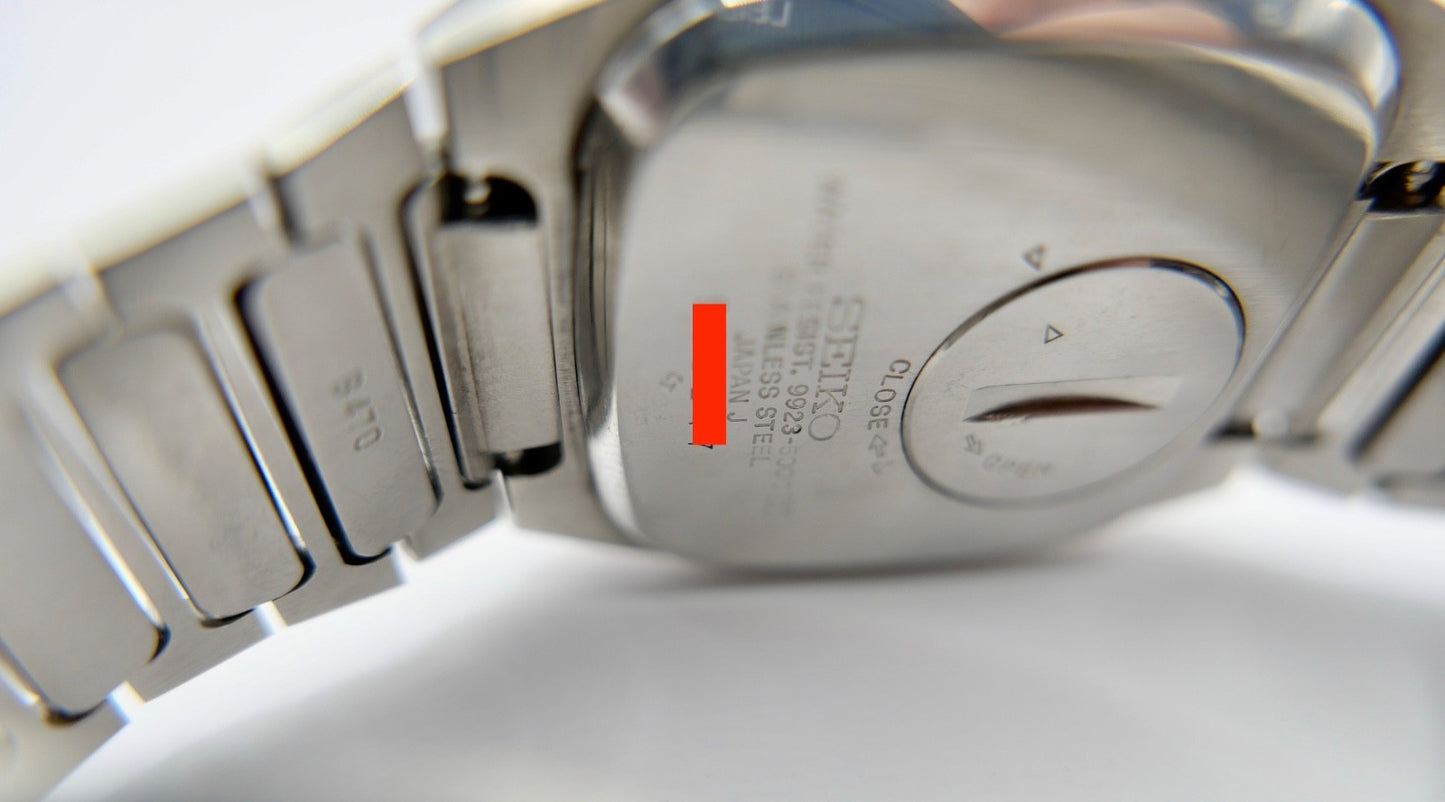 Seiko Twin Quartz Herrenuhr 9923-5000 Silber ZB Original Band deutsch englisch