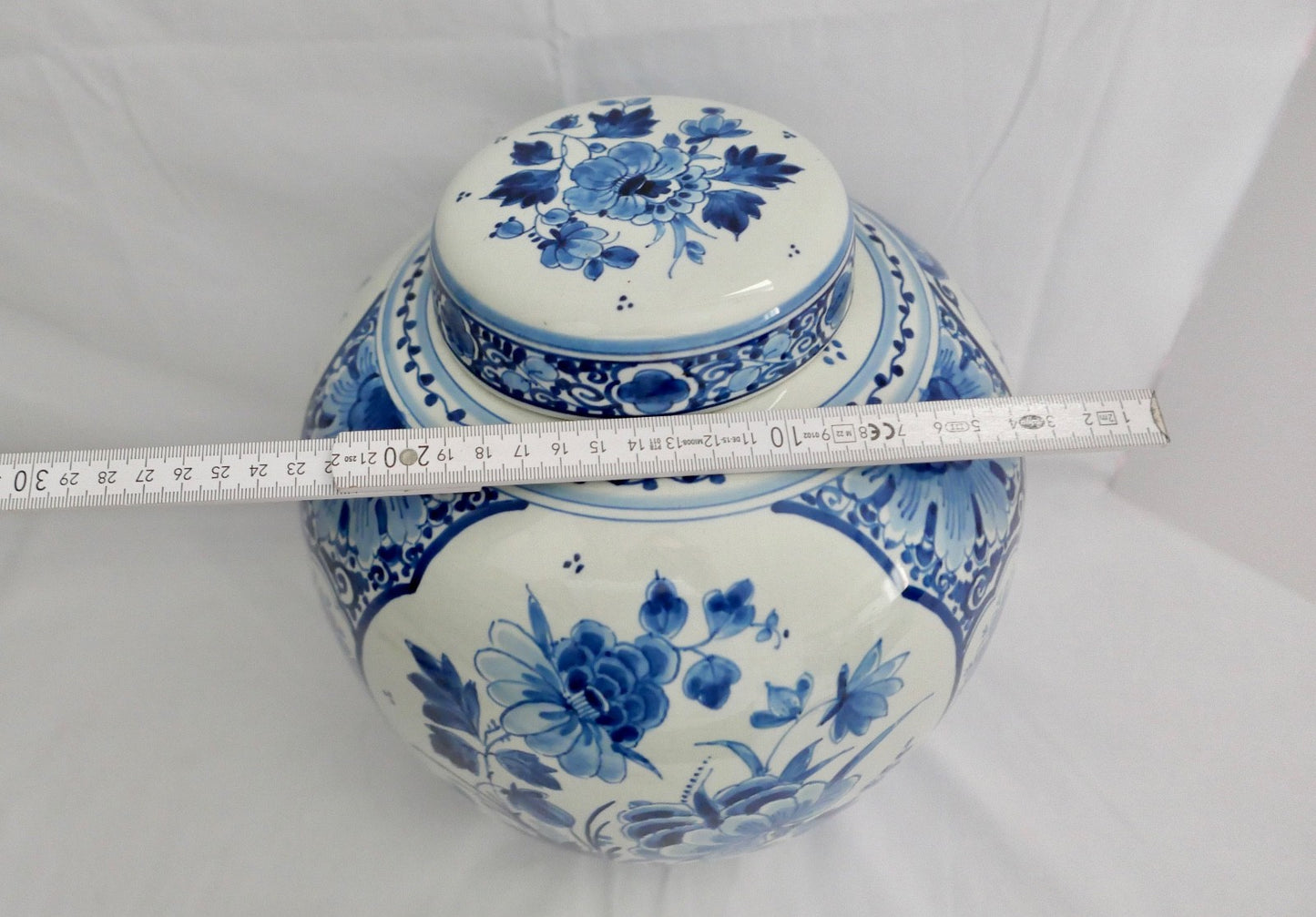 altes Deckelgefäß Ingwertopt Delft 1924 Maler AB