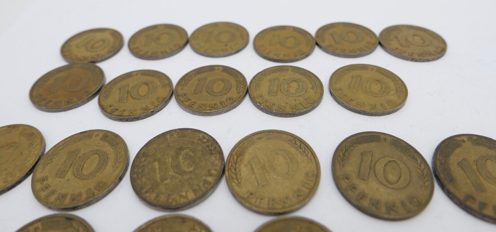 21x 10 Pfennig 1949 D F G J Jäger J. 378 ss-vz