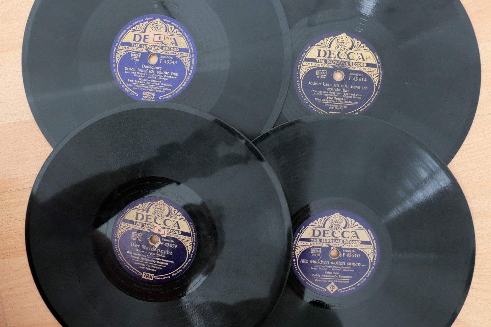 Konvolut Schellackplatten 105 Stk Schlager Operette Weihnacht 25 cm 10" Polydor