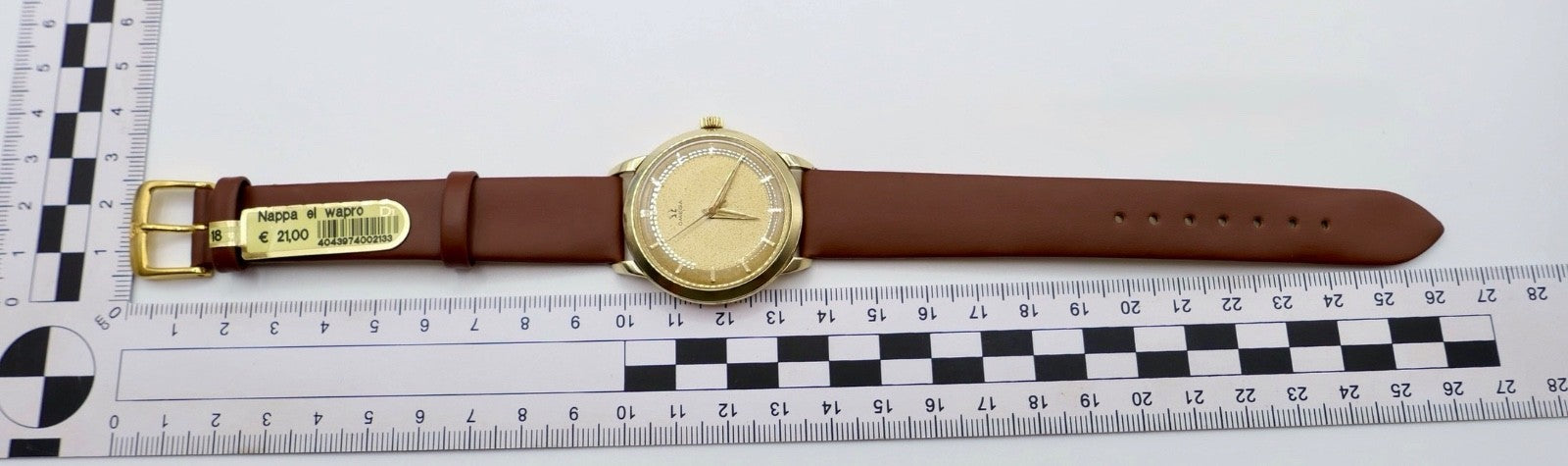 50er Omega Cal. 283 Armbanduhr 14K Gold 585 Handaufzug 37mm Herrenuhr Ref: 2686
