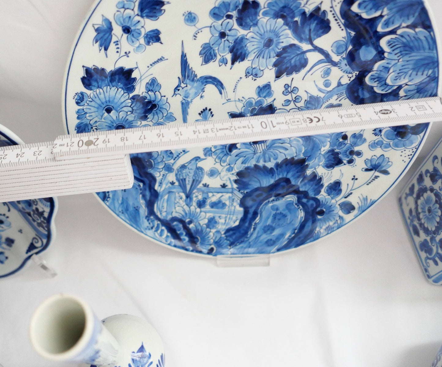 13 Teilig Posten Konvolut DELFT Teller Vase Schüssel Dose