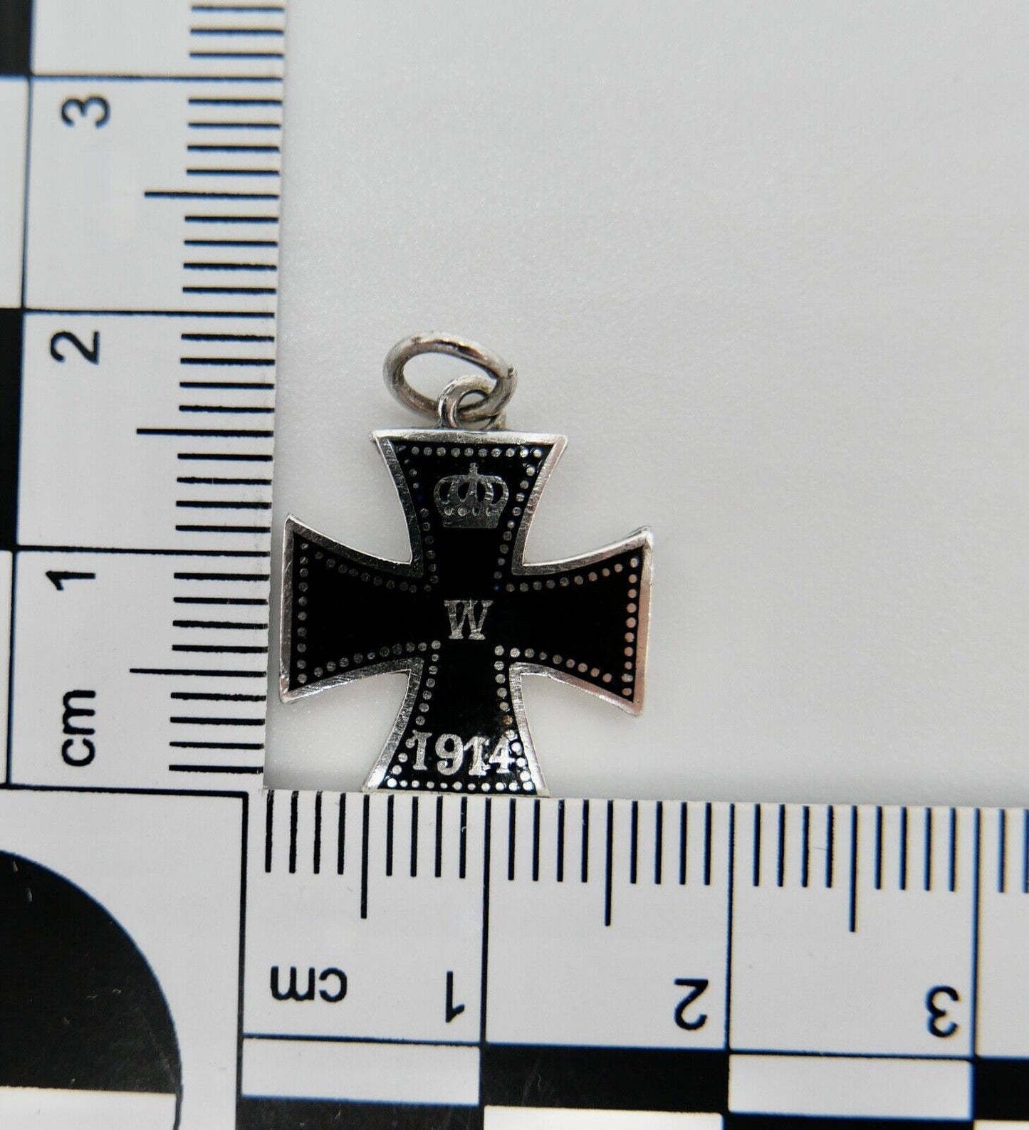 Eisernes Kreuz Deutsches Reich Miniatur Abzeichen emailliert 800 Silber EK 1914