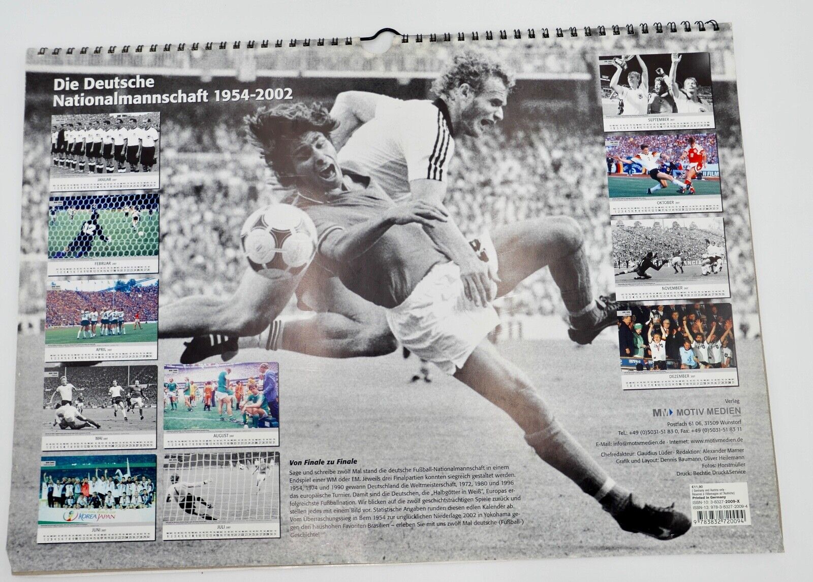 HISTORY 2007 Kalender  Die Deutsche Fußball Nationalmannschaft Sport Highlights