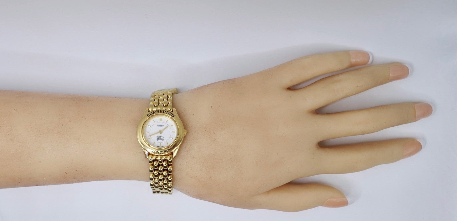 Burberrys Damen Uhr 1206 Box & Papiere Vintage 1996 Quarz vergoldet