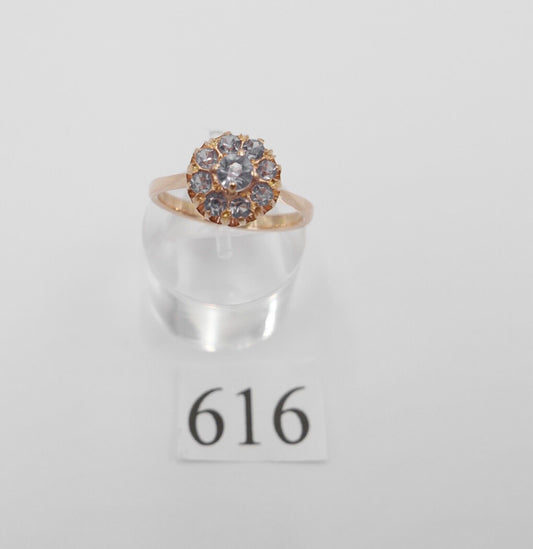 Damen 0,81 Ct Cocktail Blume Topas Alexandrit Rotgold Ring 14K 583 UDSSR Gr. 61