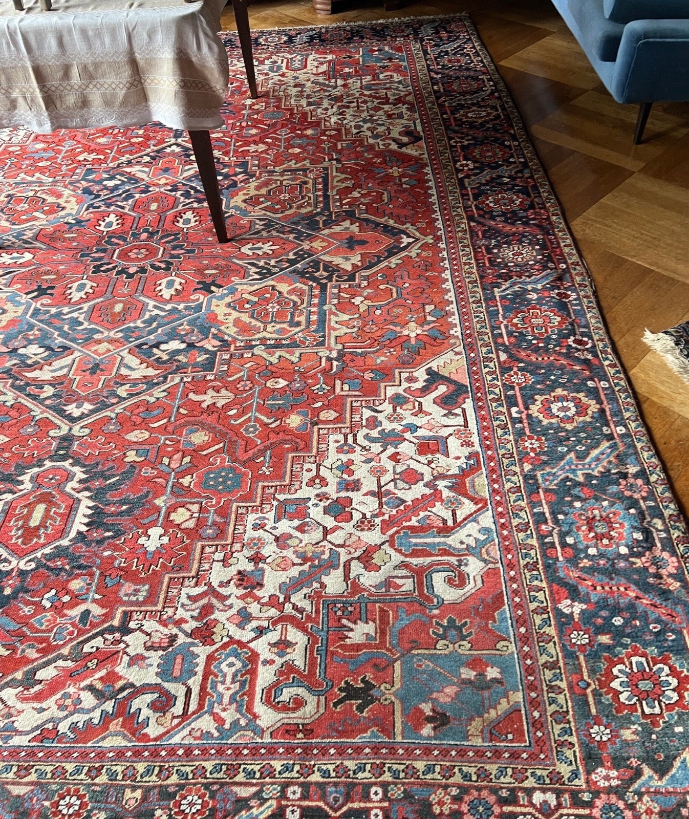 Herz Heris alter Orientteppich Perserteppich old carpet 420x303 cm