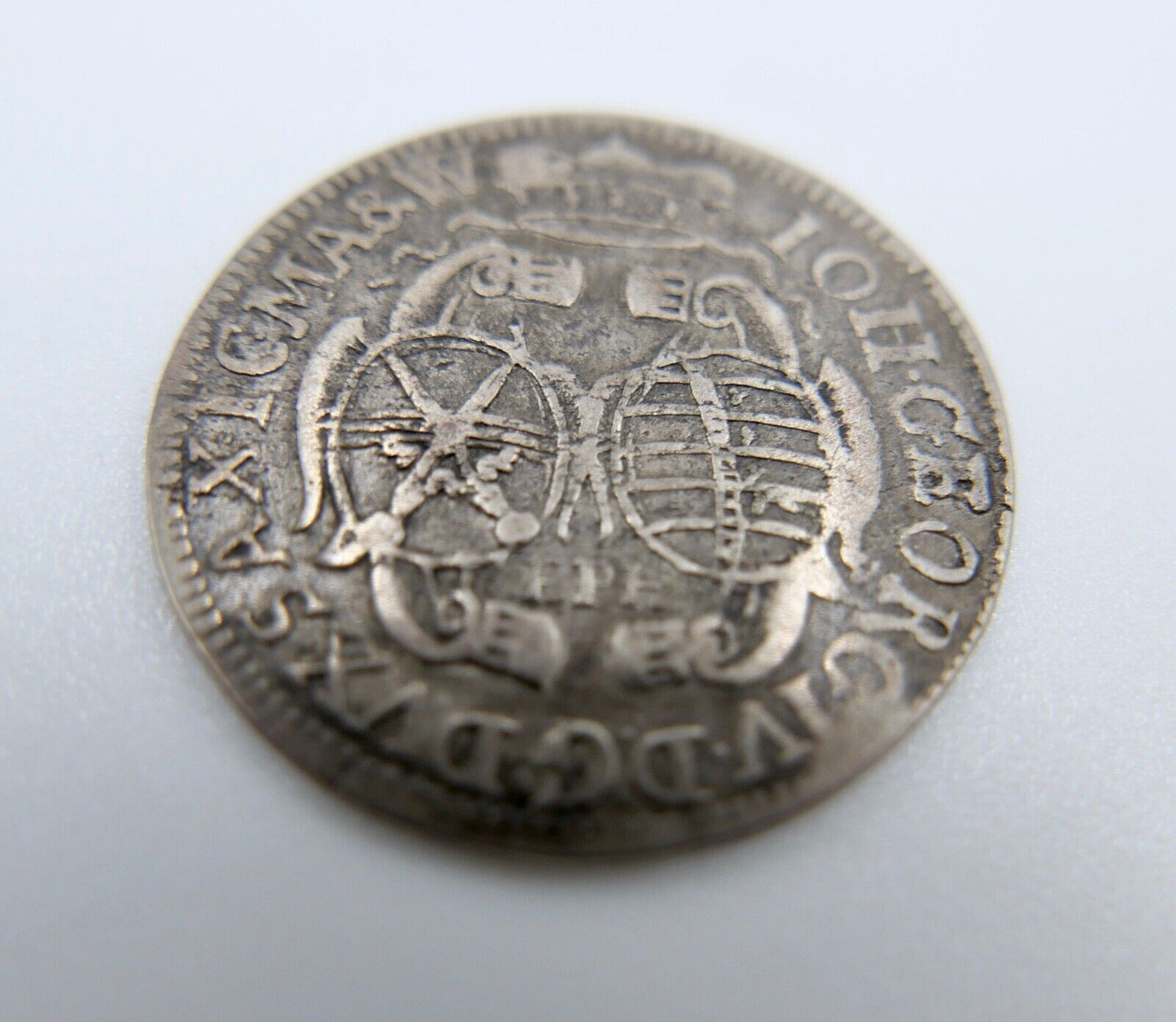 Sachsen 1/12 Taler 1694 Johann Georg IV. Silber in ss