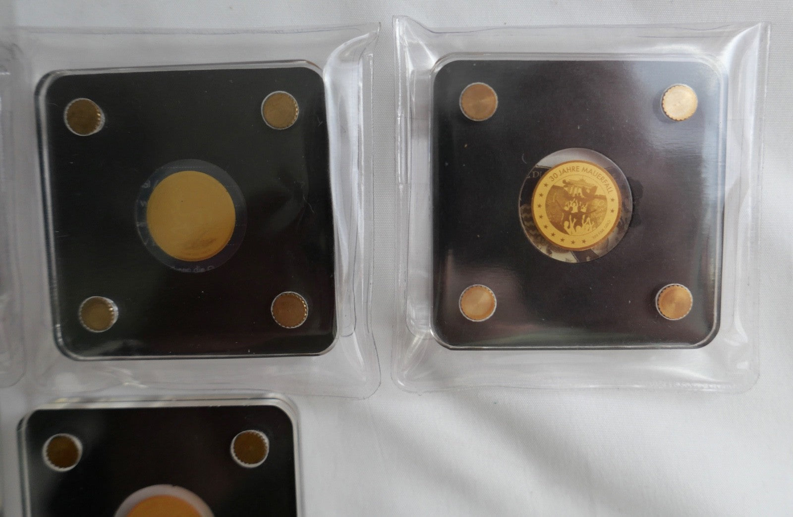 5 x Goldmünzen 3000 Francs 1/500 oz 2019 Mauerfall Springbock Brandenburger Tor