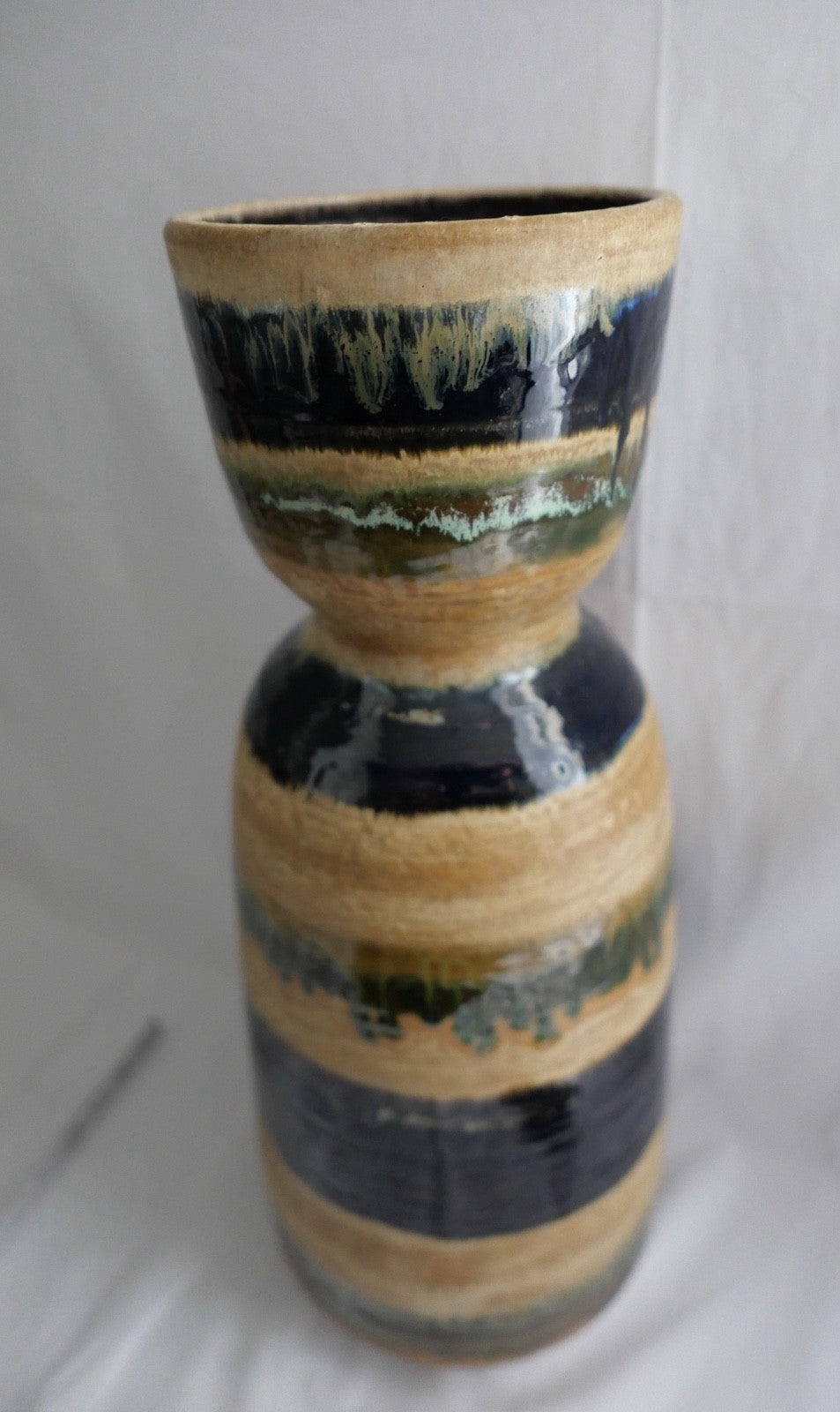 Karlsruher Majolika Vase G/154 Keramik Studiokeramik  Fridegart Glatzle Vintage