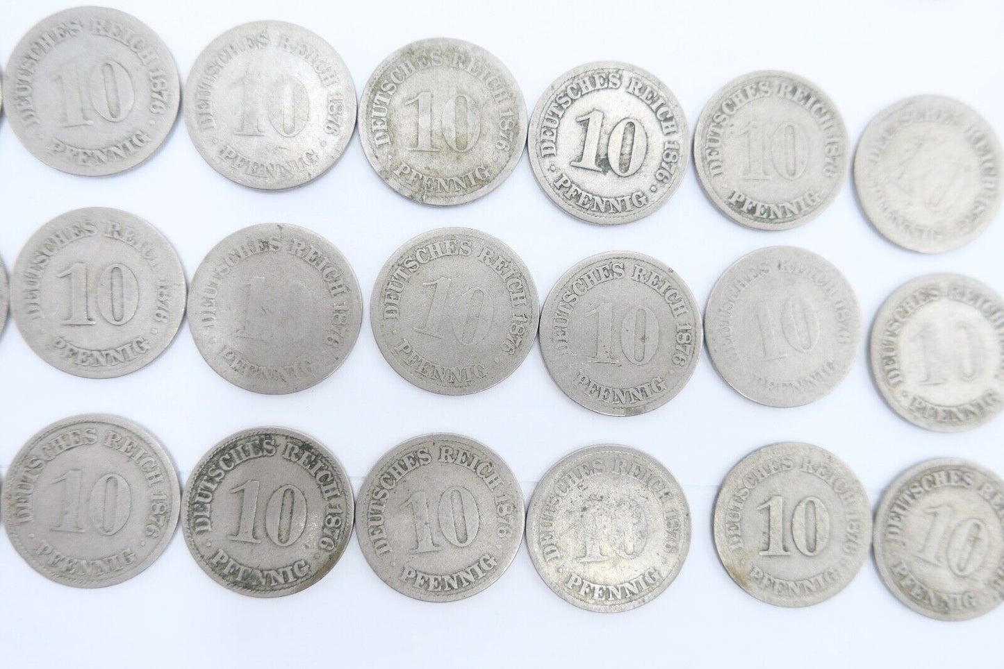 63x 10 Reichspfennig  1873 1875 1876 1888 Jäger J.4 s-ss