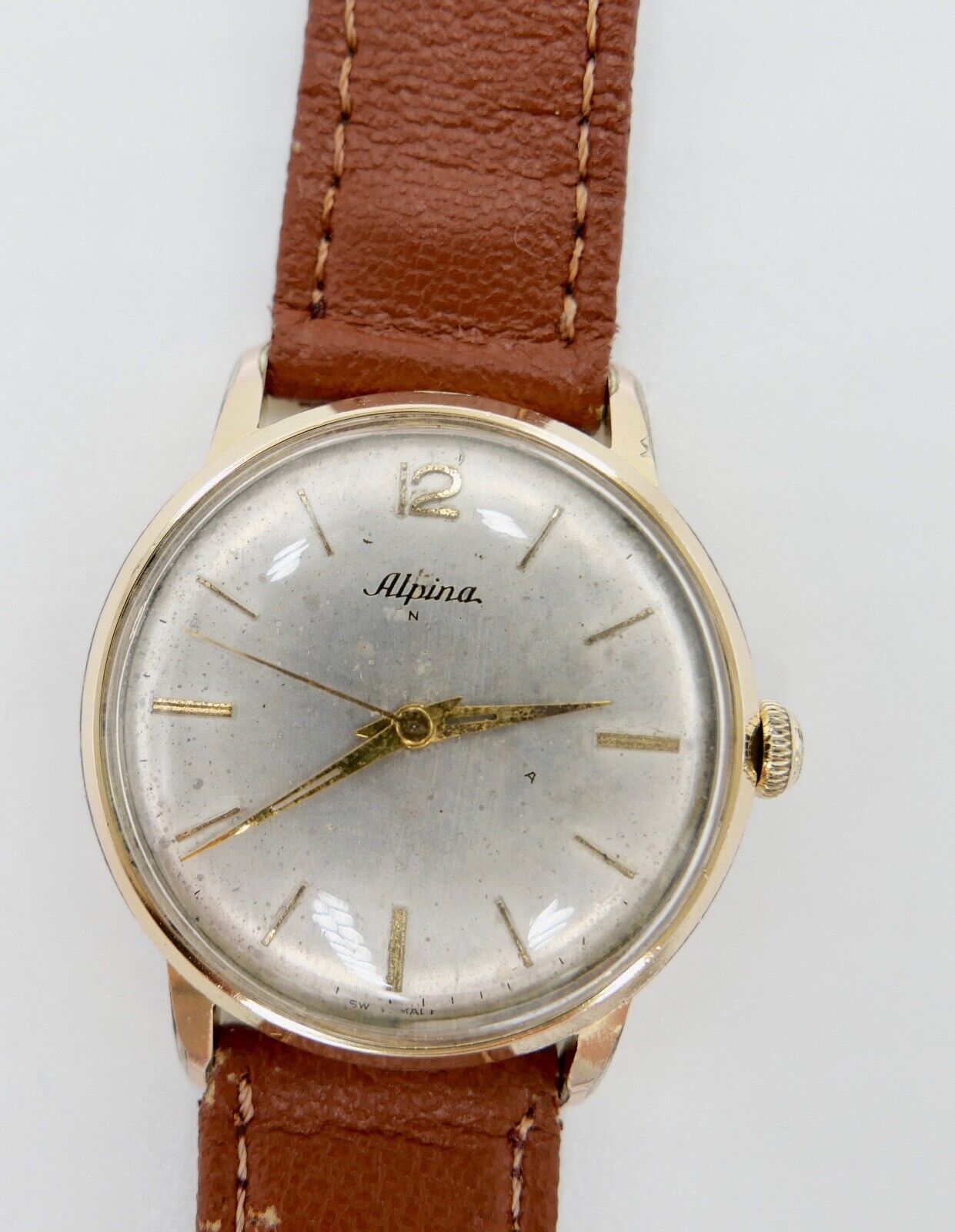 ALPINA STANDARD Cal. 598E Herren Armbanduhr vergoldet 1960er Vintage