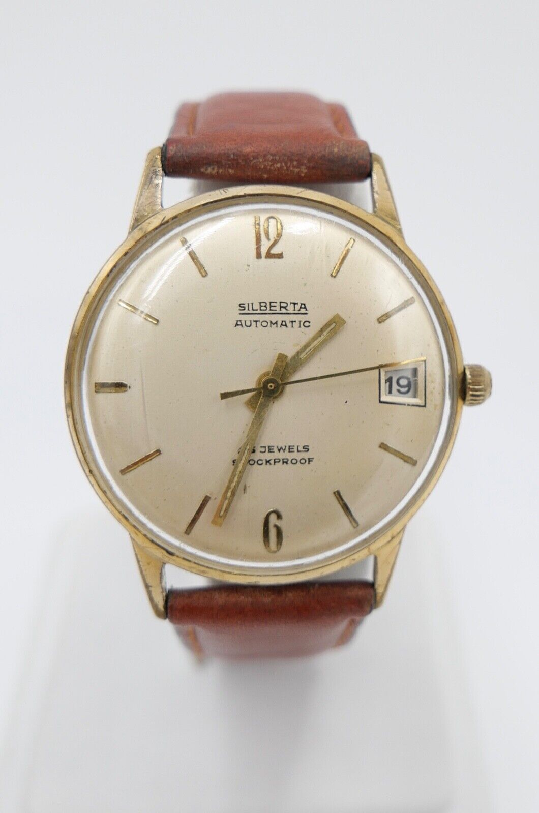 SILBERTA Gold Plated 1970er Jahre Herrenuhr Ø 33 mm Automatic FB197