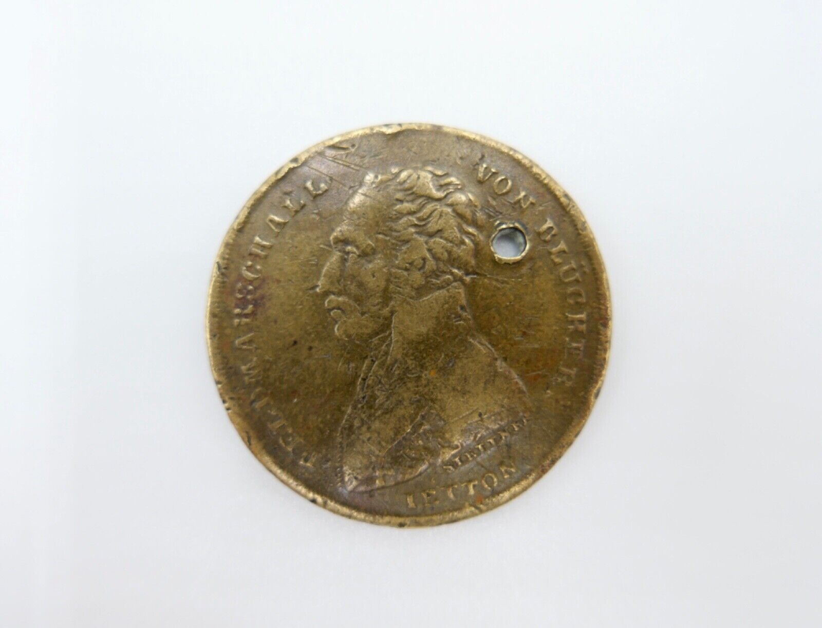 1814 Nürnberger Rechenpfennig SCHLACHT von BRIENNE BLÜCHER coin Medallie IETTON 