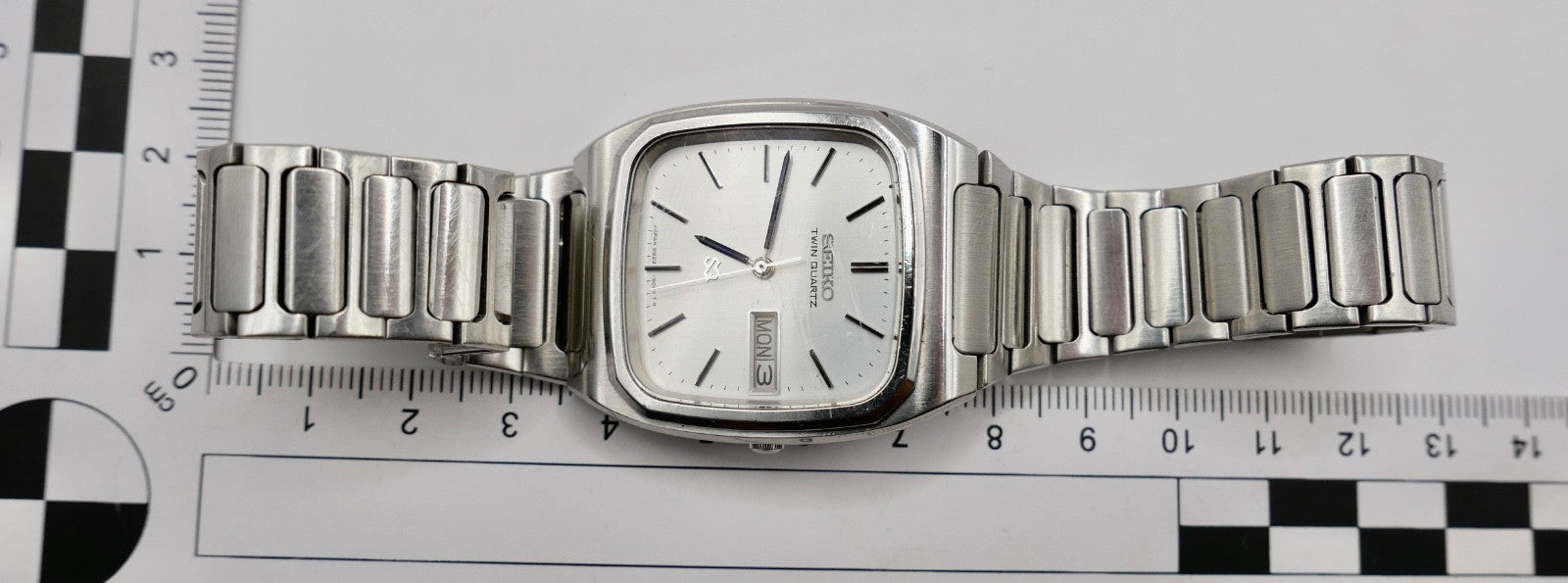Seiko Twin Quartz Herrenuhr 9923-5000 Silber ZB Original Band deutsch englisch
