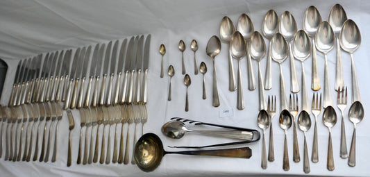 80 Teile WMF 1900 Hammerschlag 90er versilbert Gabel Messer Löffel