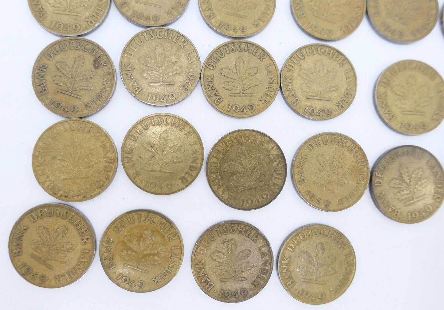 21x 10 Pfennig 1949 D F G J Jäger J. 378 ss-vz